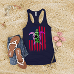 American Flag Turtle Women's Tank Top Image