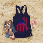 American Flag Dolphin Women's Tank Top Image