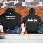 Chicago on my back Alternate Hoodie Image