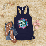 Flower Dolphins Women's Tank Top Image