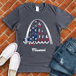 ST Louis Arch Flag T-Shirt Image