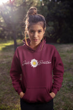 Just Breathe Flower Hoodie Image