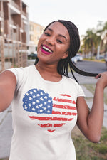 Patriotic Peace Heart T-Shirt Image